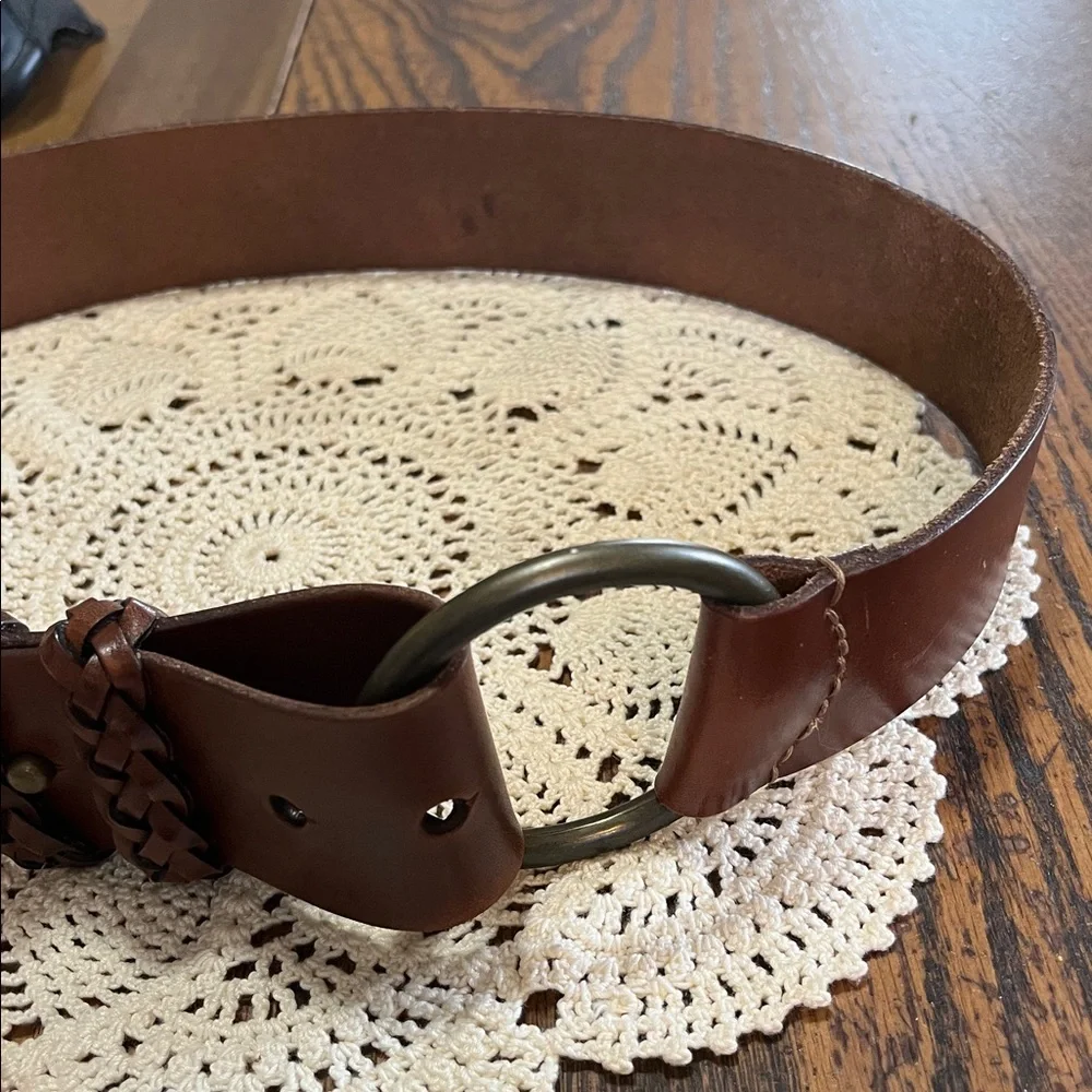 Abercrombie & Fitch Dark wide Brown Leather Belt